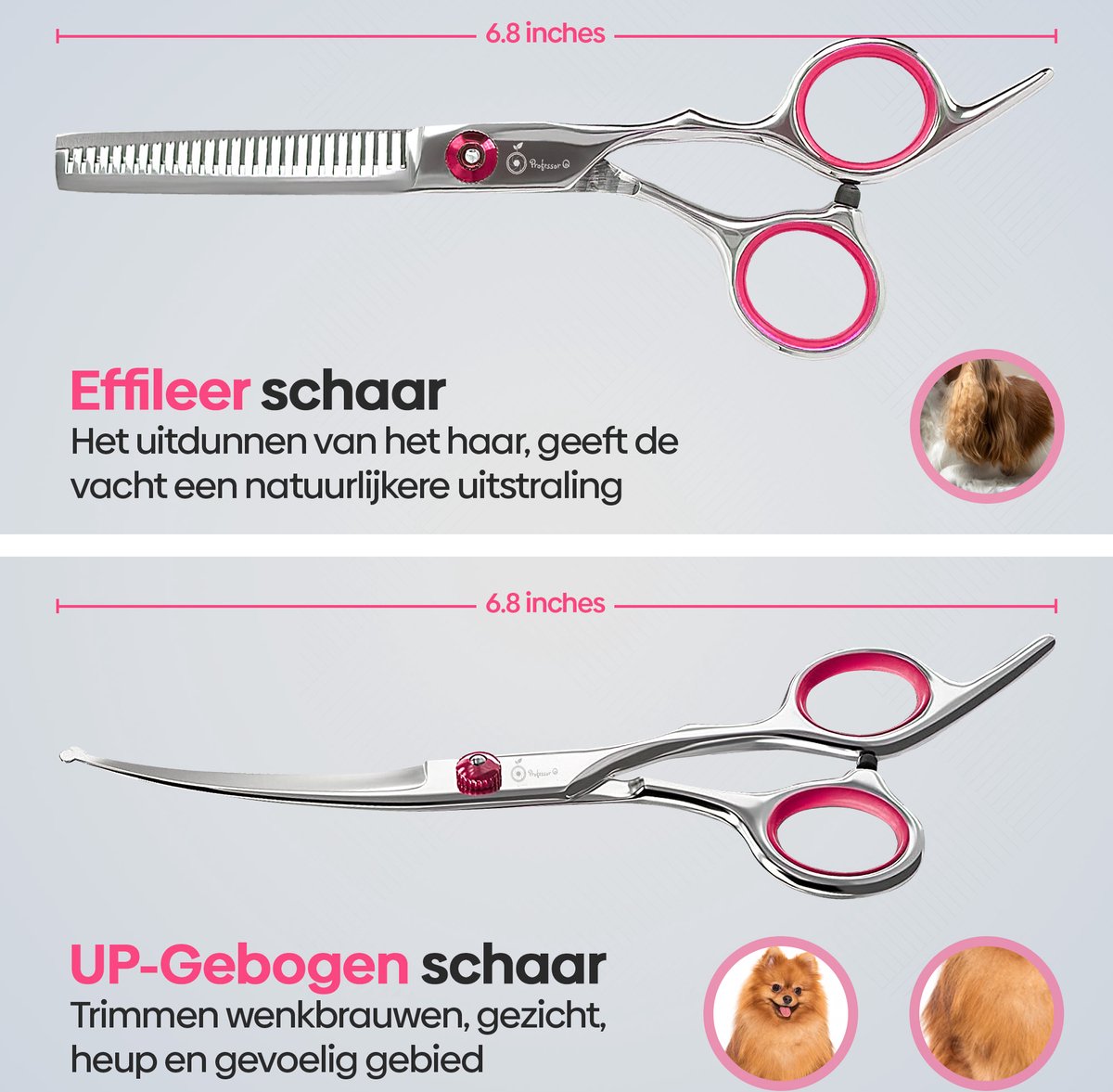 Professor Q Hondentrimset – 25 cm – roze – 4 stuks - detailfoto 4
