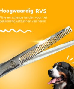 Professor Q Effileerschaar voor haar – zilver - detailfoto 5
