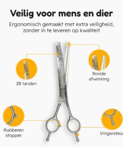 Professor Q Effileerschaar voor haar – zilver - detailfoto 6