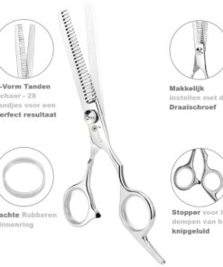 Professor Q Effileerschaar voor haar – 17 cm – wit