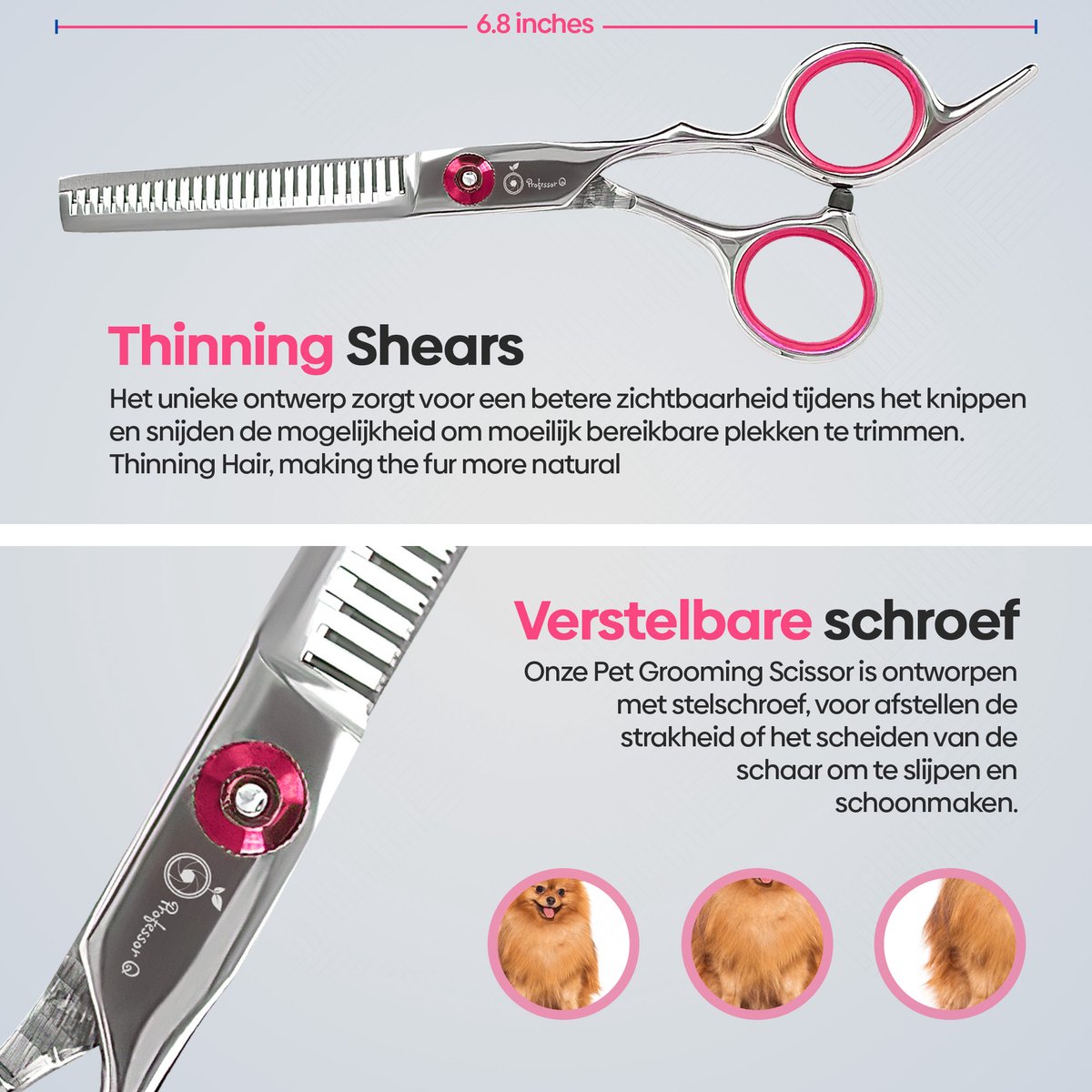 Professor Q Hondentrimset – 25 cm – roze – 4 stuks - detailfoto 6