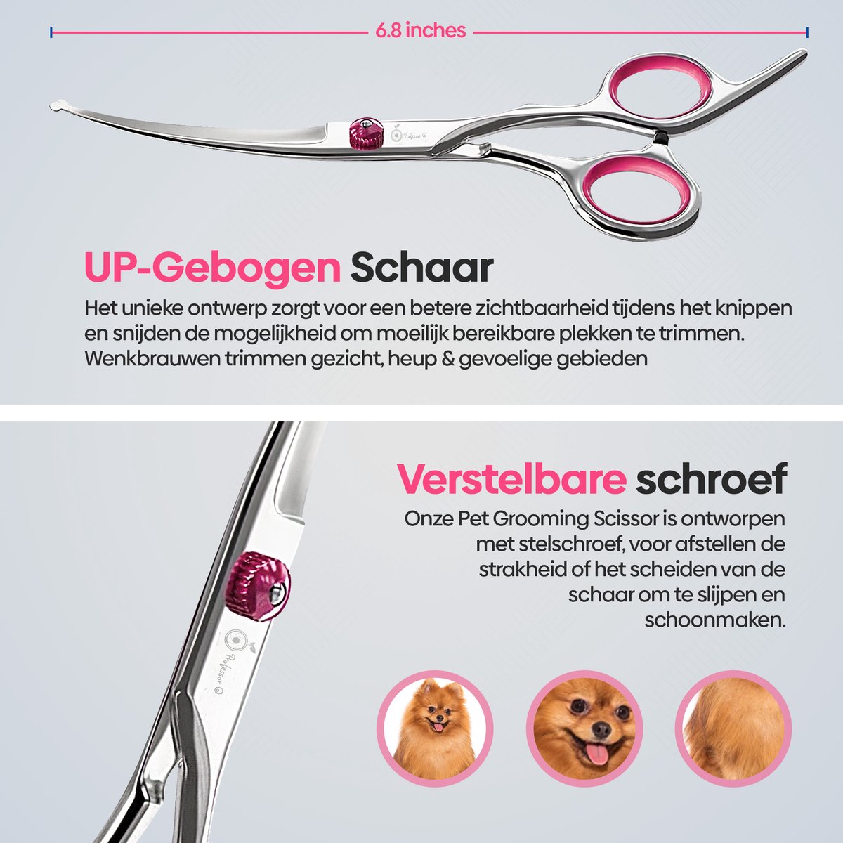 Professor Q Hondentrimset – 25 cm – roze – 4 stuks - detailfoto 7
