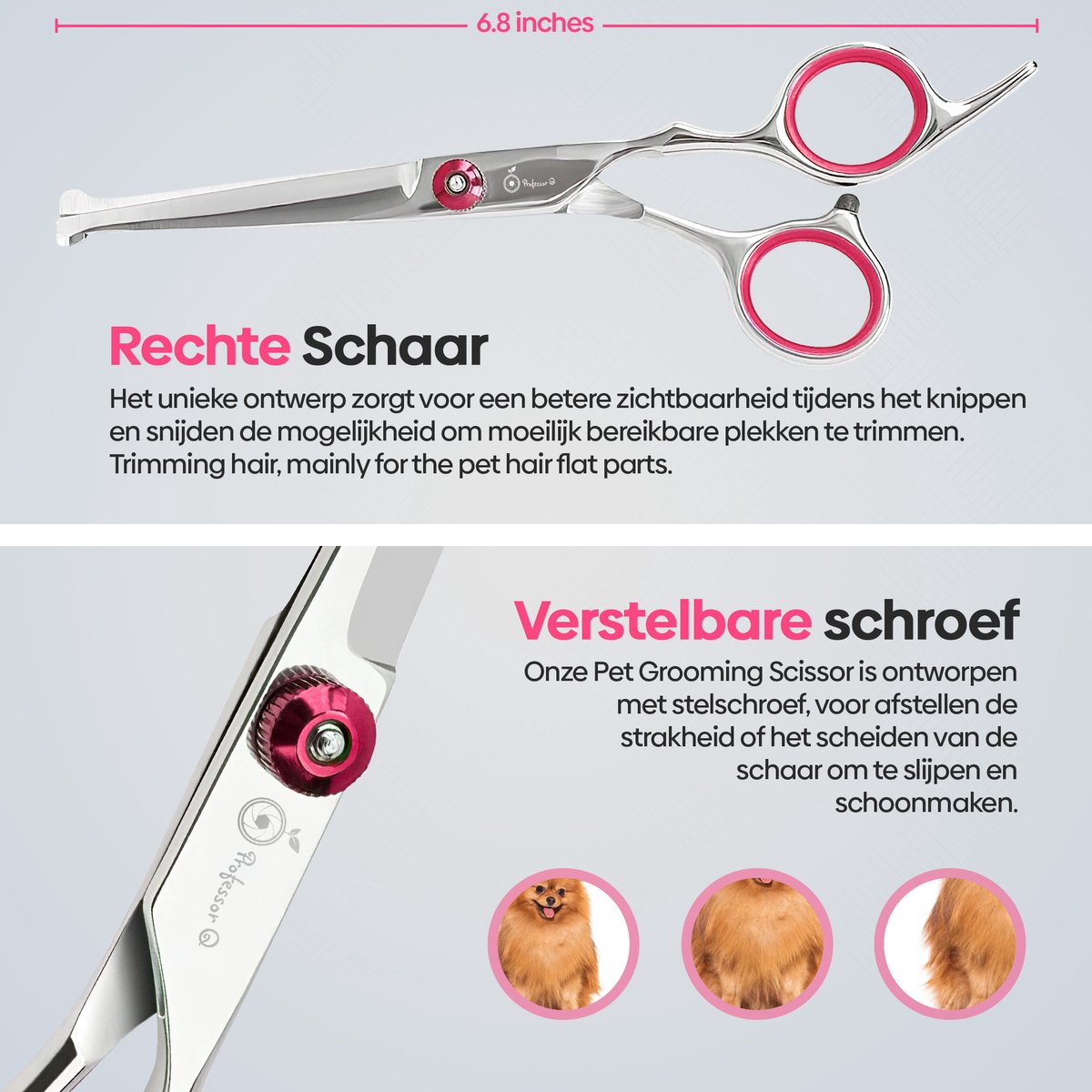 Professor Q Hondentrimset – 25 cm – roze – 4 stuks - detailfoto 9