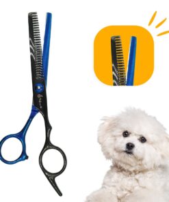 Professor Q Effileerschaar voor haar – rechtshandig – zwart/blauw