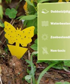 Professor Q Gele vangplaten voor planten – geel – 8 stuks – klavertjes - detailfoto 8