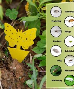 Professor Q Gele vangplaten voor planten – geel – 8 stuks – klavertjes - detailfoto 2