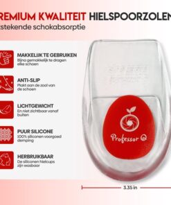 Professor Q Gel hielkussentjes – maat 35-40 – rood – 2 paar - detailfoto 3
