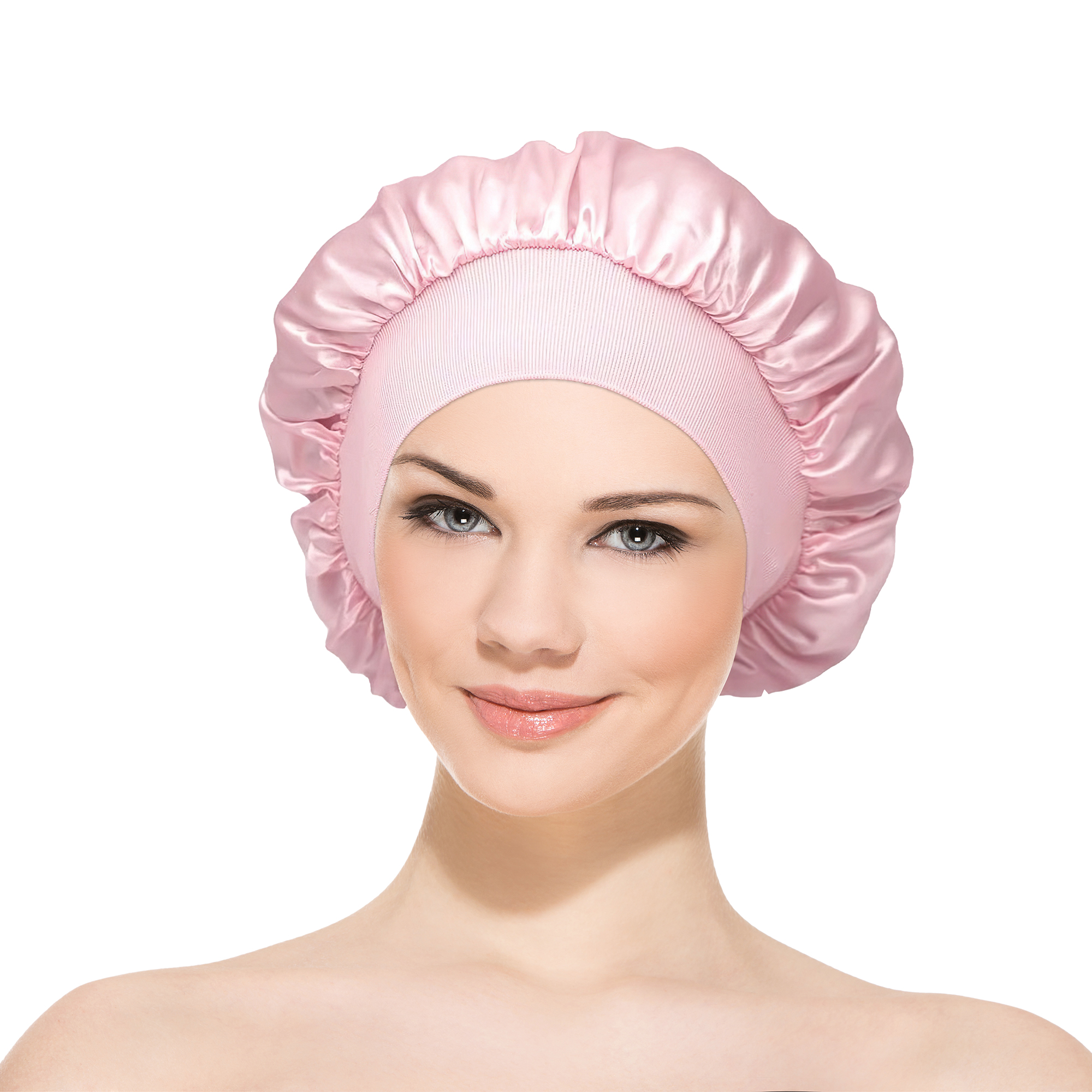 Professor Q Satijnen bonnet slaapmuts – roze