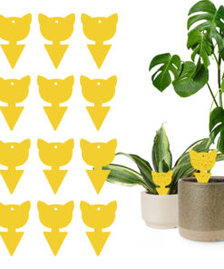 Professor Q Gele vangplaten voor planten – geel – 12 stuks – kattenvorm - detailfoto 2