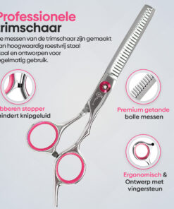 Professor Q Effileerschaar voor haar – 18,50 cm – roze - detailfoto 2