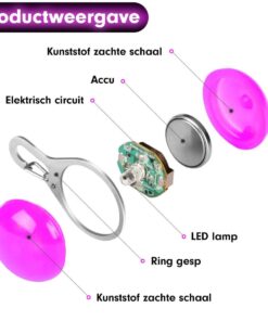 Professor Q LED-hondenlampje – roze - detailfoto 5