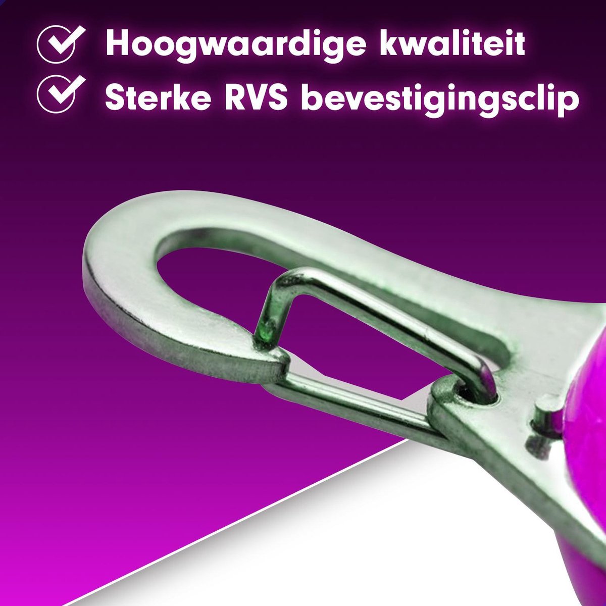 Professor Q LED-hondenlampje – roze - detailfoto 7