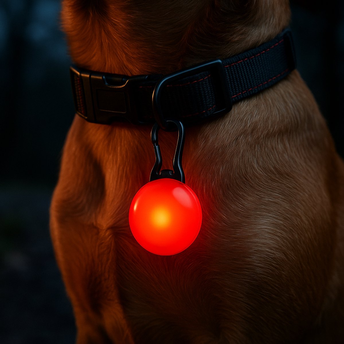 Professor Q LED-hondenlampje – rood - detailfoto 2