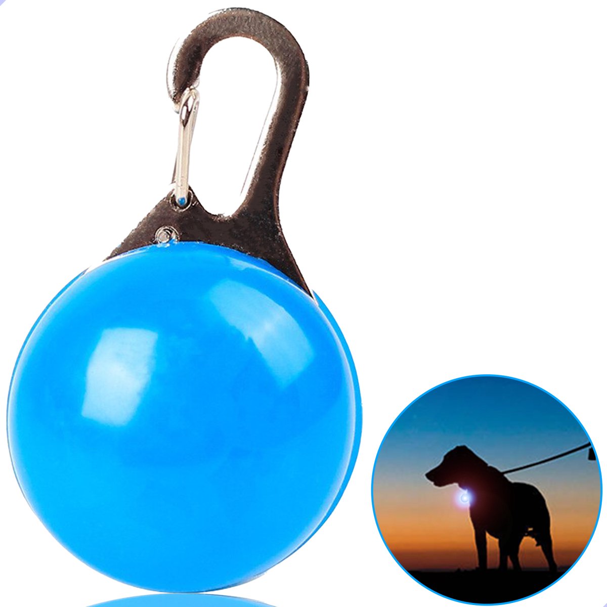 Professor Q LED-hondenlampje – blauw - detailfoto 3