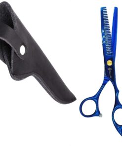 Professor Q Effileerschaar – met zwart etui – rechtshandig – blauw