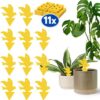 Professor Q Gele vangplaten voor planten – geel – 11 stuks – duiven – met ophangdraad