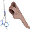 Professor Q Contourschaar voor honden – met brons etui – zilver/blauw