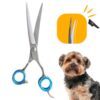 Professor Q Trimschaar voor honden, omhoog gebogen – met zwart etui – 7,5 inch – lichtblauw