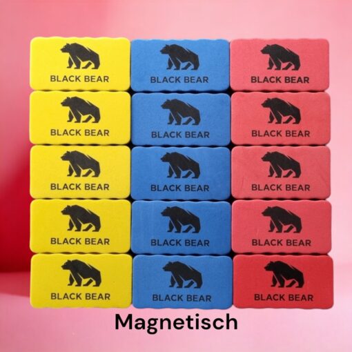 BlackBear Magnetische whiteboardwisser – blauw – 15 stuks