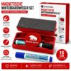 BlackBear Whiteboardwisser met 2 markers – rood