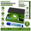 BlackBear Whiteboardwisser met 2 markers – groen