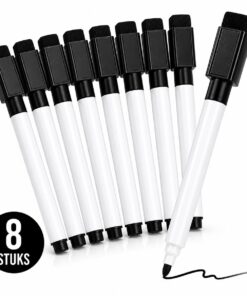 BlackBear Whiteboardmarkers – zwart – 8 stuks