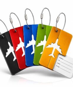 Professor Q Aluminium kofferlabel – multicolor – 5 stuks