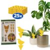 Professor Q Gele vangplaten voor planten – geel – 25 stuks – vogelvorm