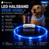 Professor Q LED-halsband voor honden – S – blauw
