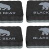 BlackBear Magnetische whiteboardwisser – zwart – 4 stuks