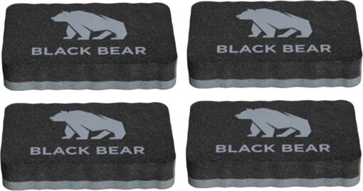 BlackBear Magnetische whiteboardwisser – zwart – 4 stuks