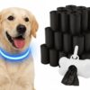 Professor Q LED-halsband voor honden – XL – 100 poepzakjes – 70 cm – blauw