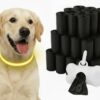 Professor Q LED-halsband voor honden – S – 100 poepzakjes – geel