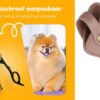 Professor Q Trimschaar voor honden, omhoog gebogen – met brons etui – zwart/goud