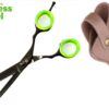 Professor Q Effileerschaar – met brons etui – 16,5 cm – zwart/groen