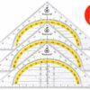 Professor Q Geodriehoek – 14 cm – 3 stuks