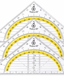 Professor Q Geodriehoek – 14 cm – 3 stuks
