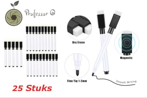Professor Q Whiteboardmarkers – zwart – 25 stuks