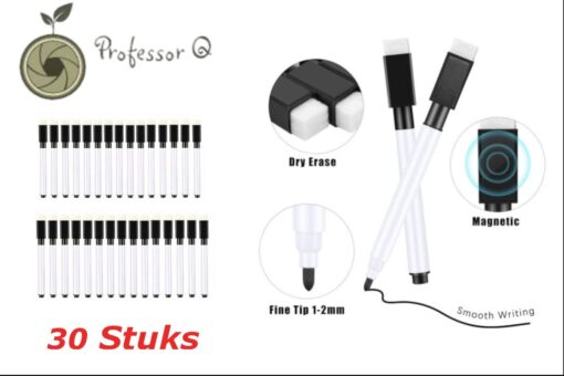 Professor Q Whiteboardmarkers – zwart – 30 stuks