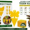 Professor Q Gele vangplaten voor planten – geel – 25 stuks – bijen – met ophangdraad