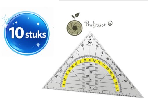 Professor Q Geodriehoek – 14 cm – 10 stuks