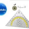 Professor Q Geodriehoek – 14 cm – 2 stuks