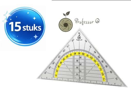 Professor Q Geodriehoek – 14 cm – 15 stuks