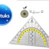 Professor Q Geodriehoek – 14 cm – 4 stuks