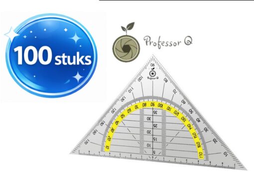 Professor Q Geodriehoek – 14 cm – 100 stuks
