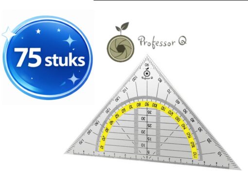 Professor Q Geodriehoek – 14 cm – 75 stuks