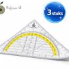 Professor Q Flexibele geodriehoek – 16 cm – 3 stuks
