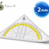 Professor Q Flexibele geodriehoek – 16 cm – 2 stuks