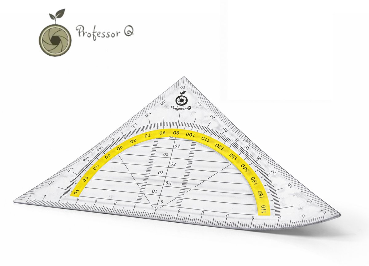 Professor Q Flexibele geodriehoek – 14 cm – 1 stuk