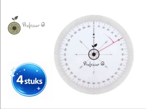 Professor Q Koershoekmeter 360° – 126 mm – 4 stuks